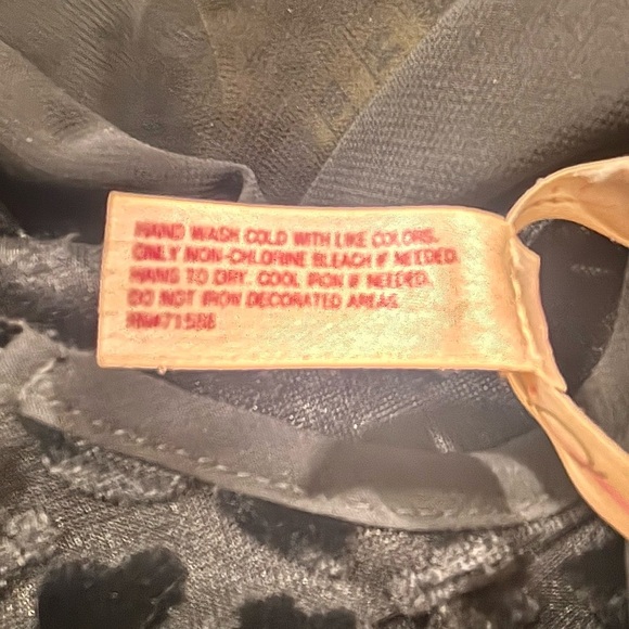 Sheer Flowy Black Robe size XL Bell Sleeves Vintage Feminine Sexy Romantic Chic - Picture 7 of 8